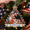 Custom Photo Acrylic Ornament - Personalized America 250th Anniversary Christmas Gifts For Mom, Dad, Brother, Sister - Together For The Holidays