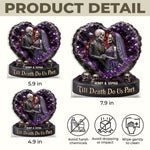 Custom Gothic Skeleton Acrylic Plaque - Personalized Halloween Decor, Anniversary Wedding Gifts For Husband And Wife, Him And Her - Hauntingly In Love