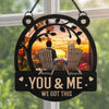 You & Me, Together Forever - Couple Personalized Window Hanging Suncatcher Ornament - Gift For Husband Wife, Anniversary