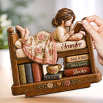 Custom 2-Layered Wooden Plaque - Personalized Bookish Gifts For Book Lovers, Bookworms, Readers - One More Story Awaits