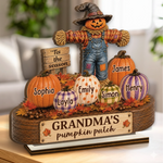 Custom Pumpkin 2-Layered Wooden Plaque - Personalized Birthday Gifts For Mom, Grandma - Making Sweet Fall Memories