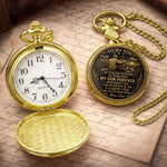 Custom Pocket Watch - Personalized Birthday Gifts For Son - Forever My Son And Best Friend