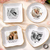 Custom Photo Jewelry Dish - Personalized Memorial Sympathy Gifts For Loss Of Mom, Dad - Gone Yet Always Near