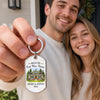 Custom Photo New Home Keychain - Personalized Anniversary Christmas Wedding Gifts For Husband And Wife, Him And Her - Love Built This Home