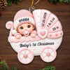 Custom First Christmas Acrylic Ornament - Personalized Baby Shower, Gender Reveal Gifts For New Moms, New Dads, New Parents - Sweetest Addition To Our Family
