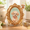 Custom Photo Ornate Mini Frame - Personalized Pet Memorial Sympathy Gifts For Dogs, Cats - Your Pawprints Remain