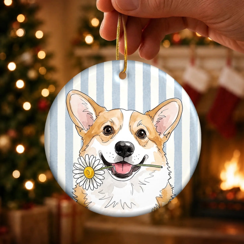 Custom Photo Ceramic Ornament - Personalized Birthday Gifts For Dog Cat Lovers, Dog Dad And Mom, Cat Owners - Merry Christmas My Cute Friend