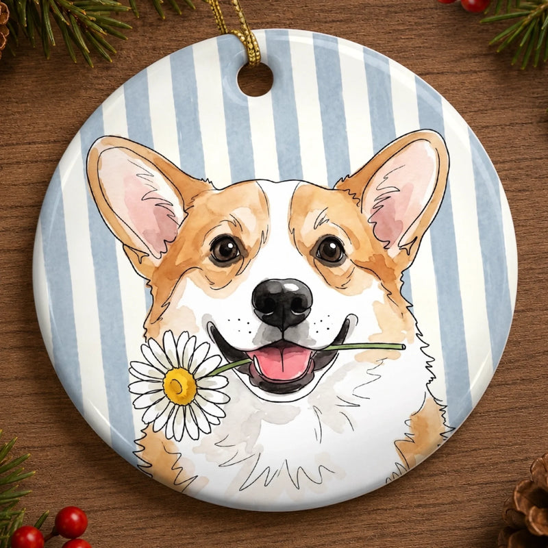 Custom Photo Ceramic Ornament - Personalized Birthday Gifts For Dog Cat Lovers, Dog Dad And Mom, Cat Owners - Merry Christmas My Cute Friend