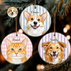 Custom Photo Ceramic Ornament - Personalized Birthday Gifts For Dog Cat Lovers, Dog Dad And Mom, Cat Owners - Merry Christmas My Cute Friend