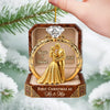 Custom First Christmas Acrylic Ornament - Personalized Anniversary Christmas Wedding Gifts For Husband And Wife, Him And Her - Forever Begins This Christmas