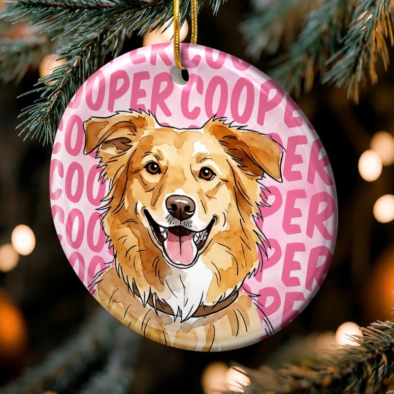 Custom Photo Ceramic Ornament - Personalized Birthday Gifts For Dog Cat Lovers, Dog Dad And Mom, Cat Owners - Merry Christmas From My Heart