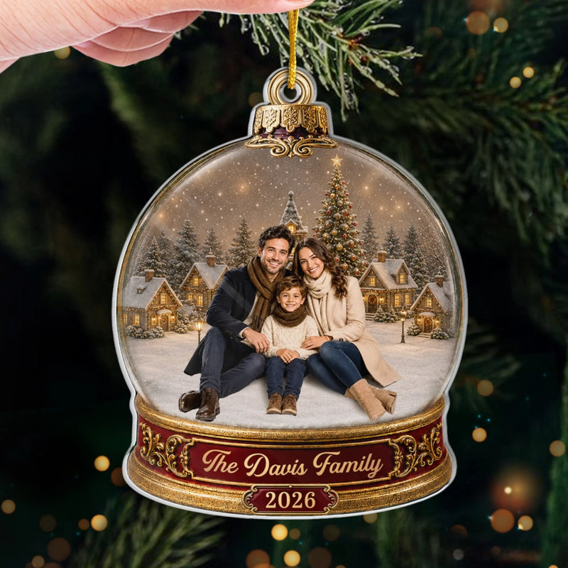 Custom Photo Acrylic Ornament - Personalized Christmas Birthday Gifts For Mom, Dad, Brother, Sister - Christmas With My Loved Ones