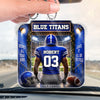 Custom America Football Acrylic Car Ornament - Personalized Birthday Gifts For America Football Lovers, Sports Fans, Sports Lovers - Play Hard Win Proud