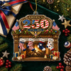 Custom Acrylic Ornament - Personalized America 250th Anniversary Christmas Gifts For Mom, Dad, Brother, Sister - Festive Patriotic Vibes