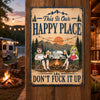 Custom Home Decor Metal Sign - Personalized Birthday Camping Gifts For Campers, Husband And Wife, Him And Her - Campsite, Best Side