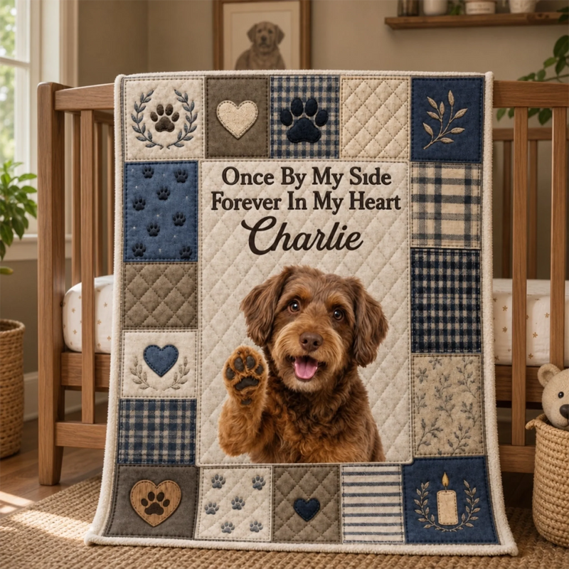 Custom Photo Blanket - Personalized Pet Memorial Sympathy Gifts For Dogs, Cats - Until We Meet Again My Friend