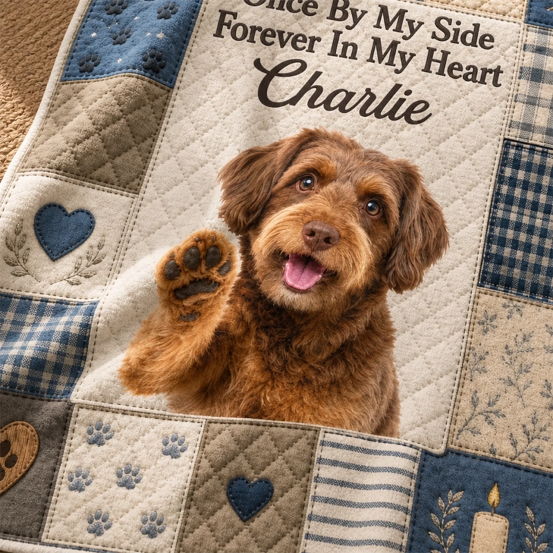Custom Photo Blanket - Personalized Pet Memorial Sympathy Gifts For Dogs, Cats - Until We Meet Again My Friend