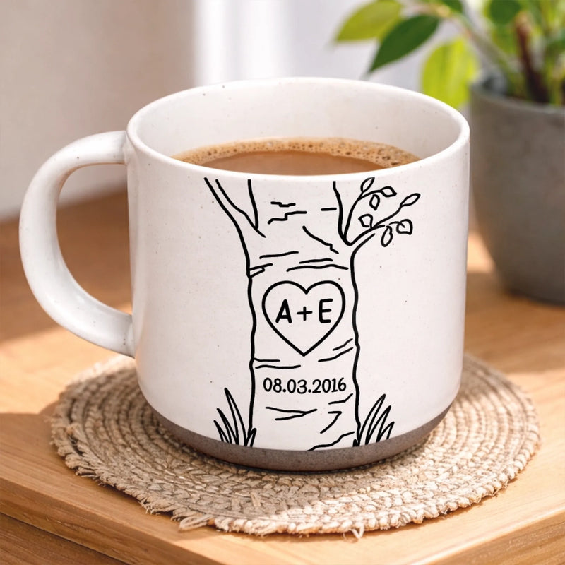 Custom Pottery Mug - Personalized Anniversary Wedding Gifts For Husband And Wife, Him And Her - Better Together Always