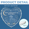 Custom First Christmas Heart Glass Ornament - Personalized Anniversary Christmas Wedding Gifts For Husband And Wife, Him And Her - Officially Mr & Mrs