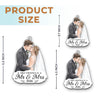Custom  Photo First Christmas Acrylic Ornament - Personalized Anniversary Christmas Wedding Gifts For Husband And Wife, Him And Her - Under The Mistletoe
