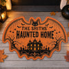 Custom Shaped Doormat - Personalized Halloween Decor Birthday Gifts For Mom, Dad, Brother, Sister, Kids - Spooky Nights Together