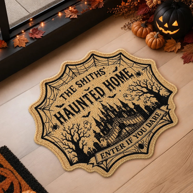 Custom Shaped Doormat - Personalized Halloween Decor Birthday Gifts For Mom, Dad, Brother, Sister, Kids - Family Boo Crew