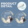 Custom Photo First Christmas Circle Glass Ornament - Personalized Anniversary Christmas Wedding Gifts For Husband And Wife, Him And Her - Treasured Winter Love Story