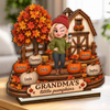 Custom Pumpkin 2-Layered Wooden Plaque - Personalized Birthday Gifts For Mom, Grandma - Season Of Sweet Togetherness