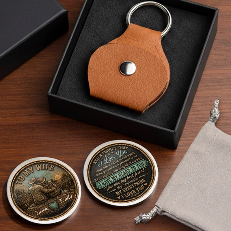 Custom Pocket Hug - Personalized Anniversary Wedding Gifts For Husband And Wife, Him And Her - My Wife, My World