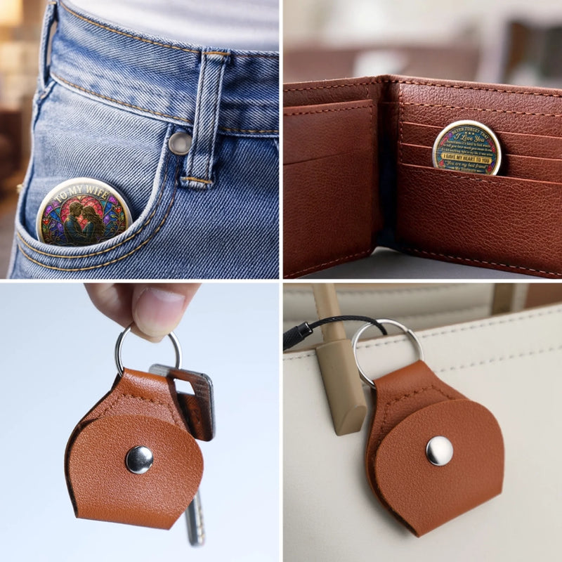 Custom Pocket Hug - Personalized Anniversary Wedding Gifts For Husband And Wife, Him And Her - A Token Of Us