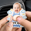 Custom Photo Squishy Acrylic Car Vent Clip - Personalized Birthday Gifts For Dad, New Parents  - Arrive Safe Every Time