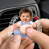 Custom Photo Squishy Acrylic Car Vent Clip - Personalized Birthday Gifts For Dad, New Parents  - Your Tiny Boss Is Waiting