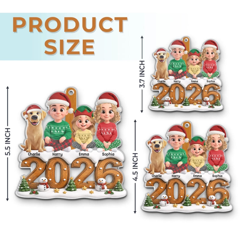 Custom Acrylic Ornament - Personalized Christmas Birthday Gifts For Mom, Dad, Brother, Sister, Dog Cat Lovers - Wrapped In Holiday Love