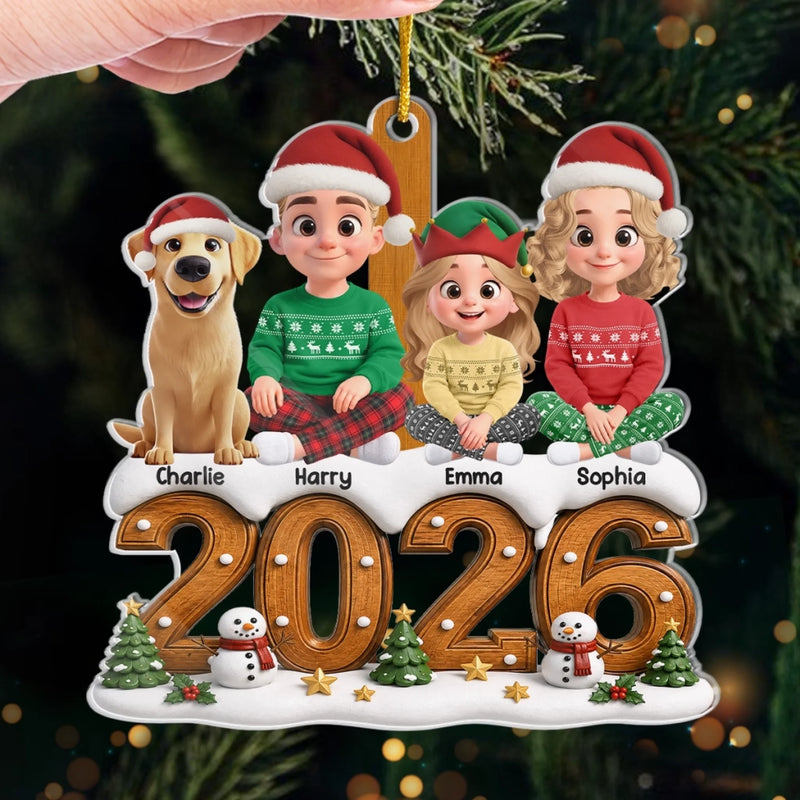 Custom Acrylic Ornament - Personalized Christmas Birthday Gifts For Mom, Dad, Brother, Sister, Dog Cat Lovers - Wrapped In Holiday Love