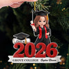 Custom Acrylic Ornament - Personalized Christmas Graduation Gifts For Him, Her - Dream Big Achieve Greatness