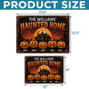 Custom Pumpkin Home Decor Metal Sign - Personalized Halloween Birthday Gifts For Mom, Dad, Brother, Sister - Making Memories One Scare Away