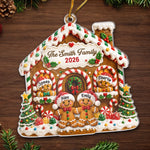 Custom Gingerbread Acrylic Ornament - Personalized Christmas Birthday Gifts For Mom, Dad, Brother, Sister - Sweet Memories Together