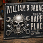 Custom Home Decor Metal Sign - Personalized Birthday Gifts For Mechanic, Husband, Dad - Work Hard Ride Harder