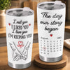 Custom Tumbler - Personalized Anniversary Wedding Gifts For Husband And Wife, Him And Her - To Love And Hold