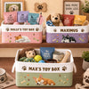 Custom Storage Basket - Personalized Birthday Gifts For Dog Cat Lovers, Dog Dad And Mom, Cat Owners - Love At First Paw