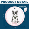Custom Photo Ceramic Ornament - Personalized Christmas Birthday Gifts For Dog Cat Lovers, Dog Dad And Mom, Cat Owners - Paws, Love And Joy
