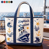 Custom Canvas Tote Bag - Personalized Summer Vacation And Travel Gifts For Mom, Dad, Brother, Sister - Sea Days Best Days