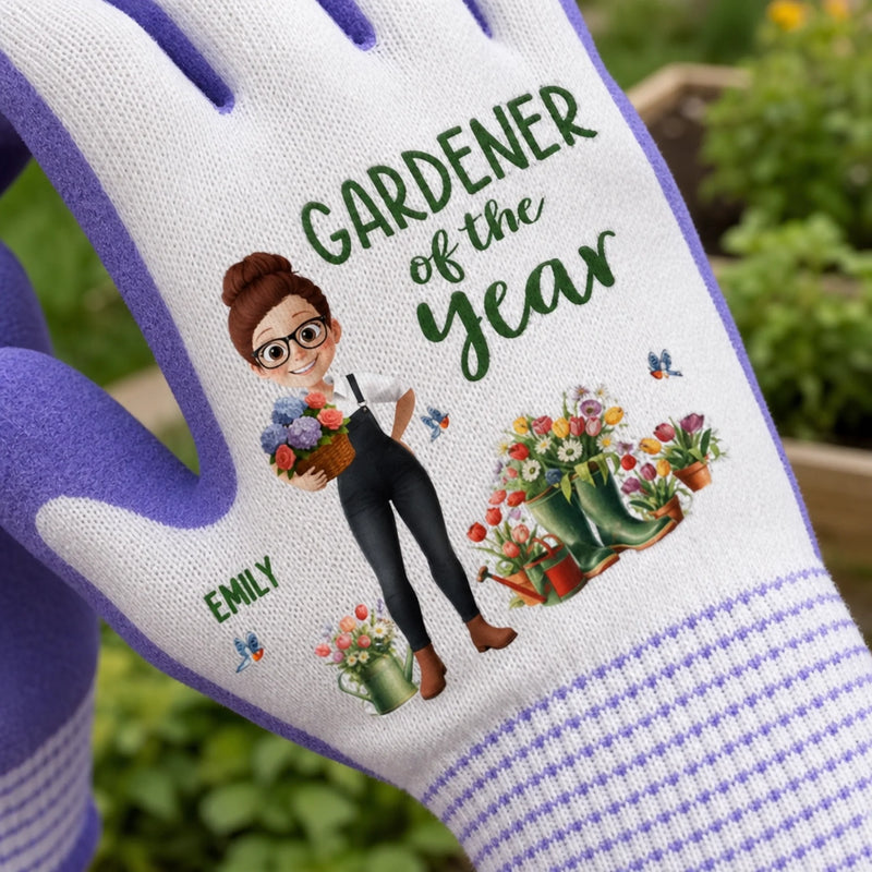 Custom Coated Grip Gardening Gloves - Personalized Birthday Garden Gifts For Gardeners - My Happy Garden Corner