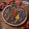 Custom Circle Glass Ornament - Personalized Christmas Birthday Gifts For Mom, Dad, Brother, Sister - Merry Moments Together