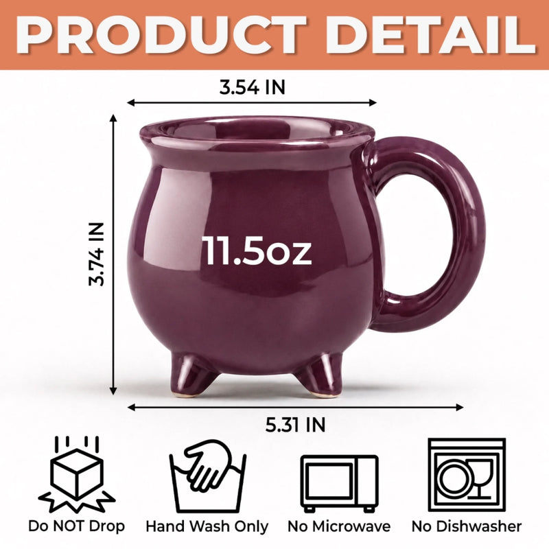 Custom Witchy Cauldron Coffee Mug - Personalized Halloween Gifts For Witch, Wife, Daughter, Besties, Sisters, Granddaughter, Grandma, Mom, Yourself - Artistic Witchy Brew Moments