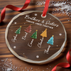 Custom Circle Glass Ornament - Personalized Christmas Birthday Gifts For Mom, Dad, Brother, Sister - Christmas Better Together
