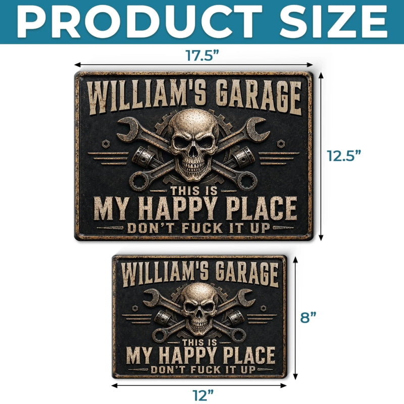 Custom Home Decor Metal Sign - Personalized Birthday Gifts For Husband, Son, Grandson, Brother, Grandpa, Dad, Yourself, Mechanic - Just Fix It Yourself