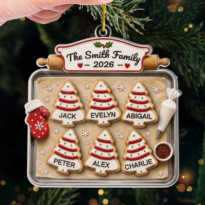 Custom Acrylic Ornament - Personalized Christmas Birthday Gifts For Mom, Dad, Brother, Sister - Joy Feels Like Family