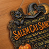 Custom Wood Sign -  Personalized Halloween Decor Birthday Gifts For Mom, Dad, Brother, Sister, Kids - Salem Cat Sanctuary Vibes