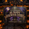 Custom Home Decor Metal Sign - Personalized Halloween Decor Birthday Gifts For Mom, Dad, Brother, Sister - A Bloody Spooky Welcome
